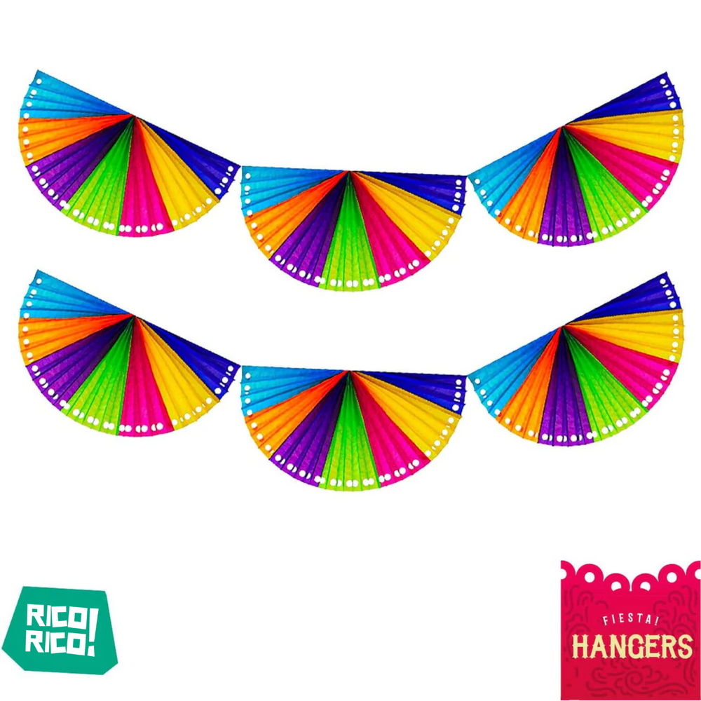 Multicolor Fiesta Paper Fan Banner