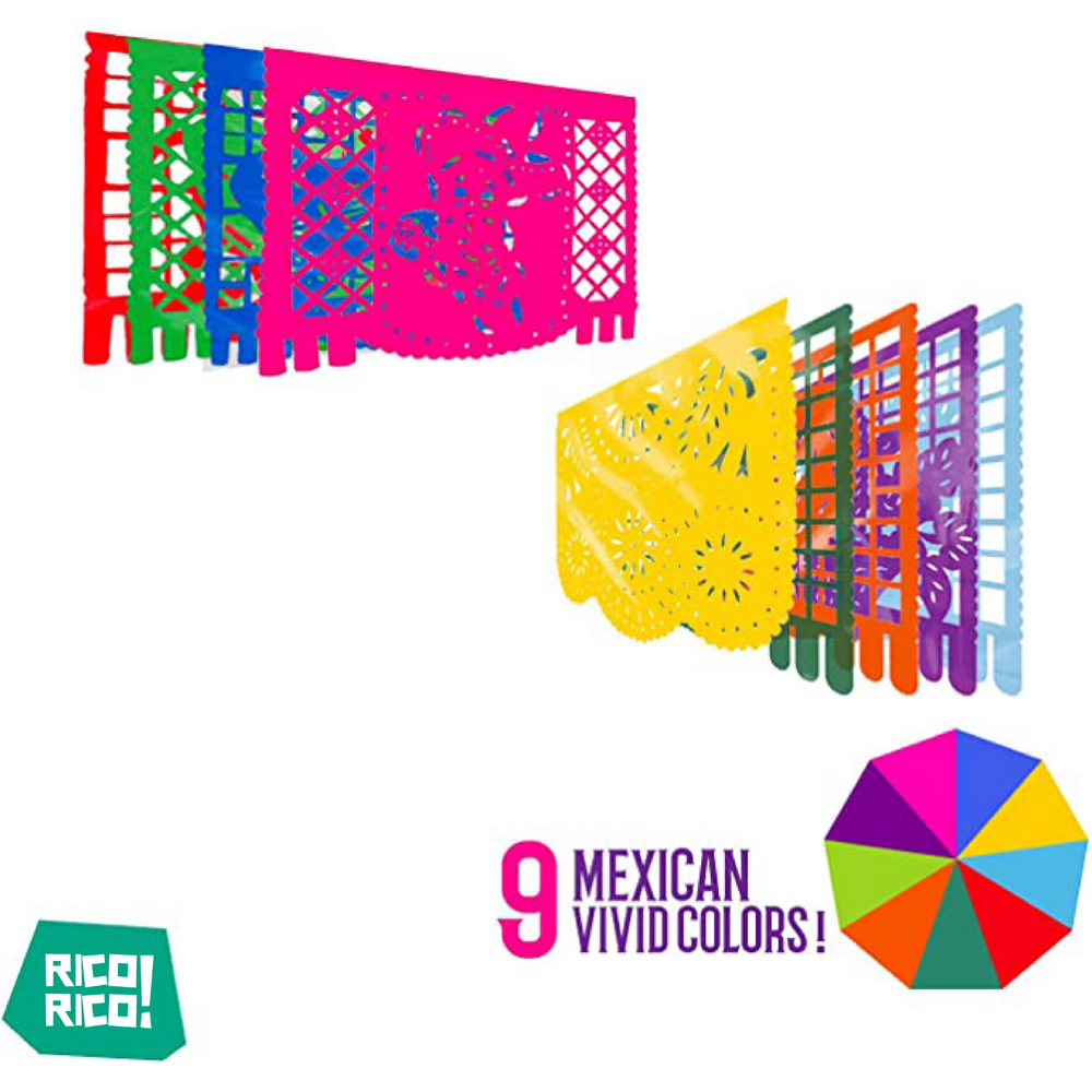 Papel Picado Mariachi Mexican Plastic Banner