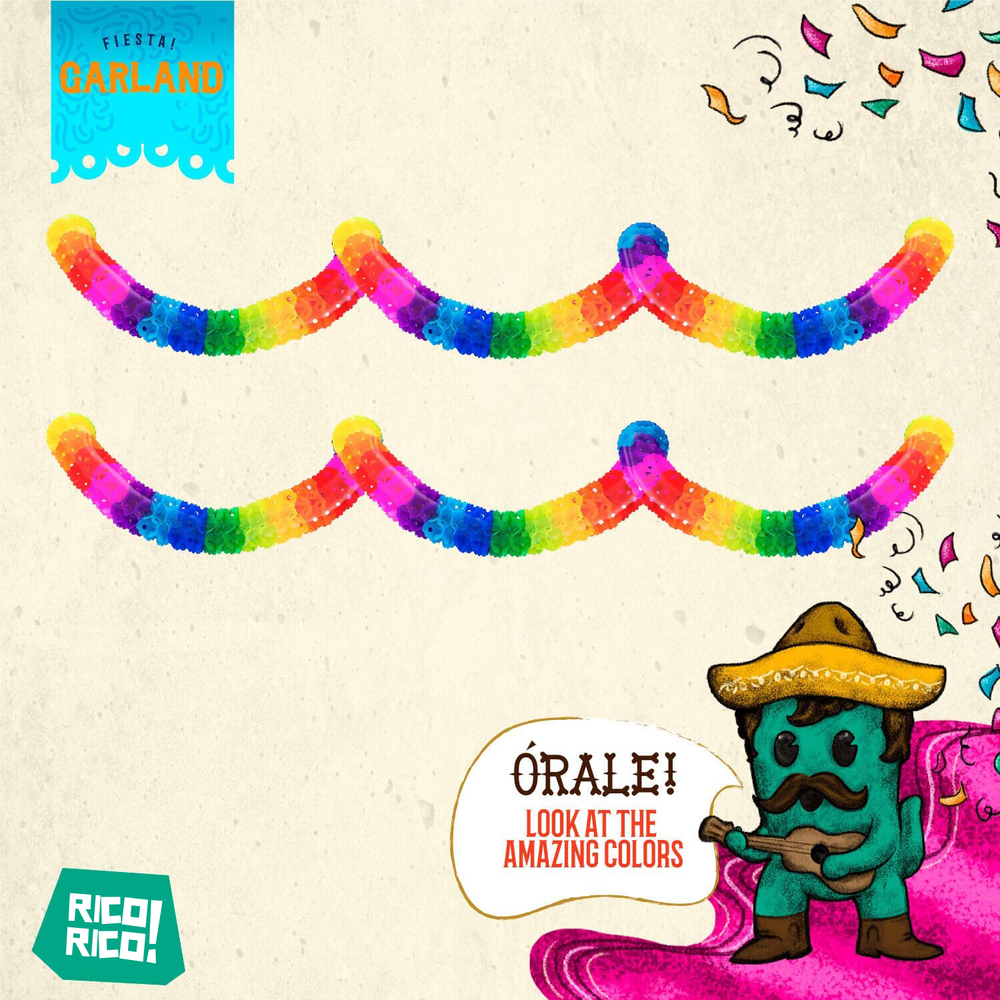 Rainbow Garland Mexican Party Decorations