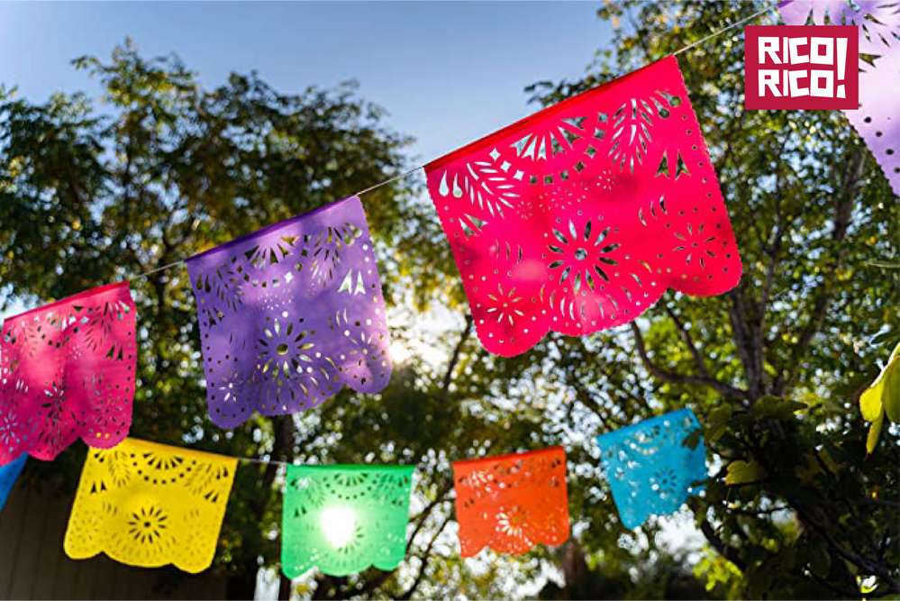 Multi-Color Papel Picado Mexican Banner Fiesta Decoration