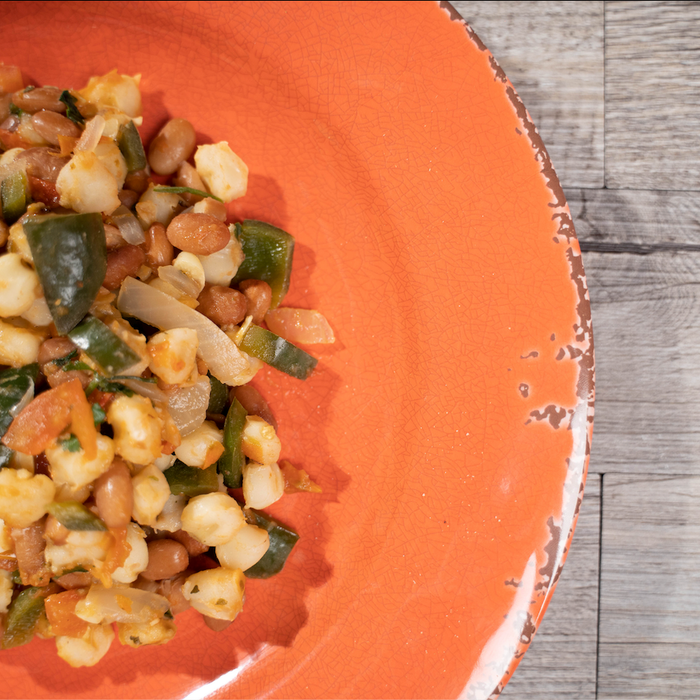 Meatless Mexican Hominy Stew | Ole Rico