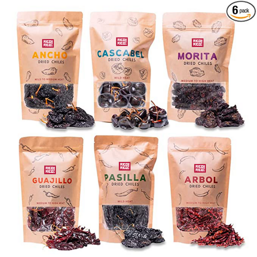 Dried Chile Pepper 6 Pack - Whole