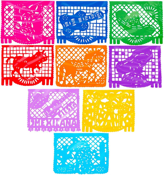 Papel Picado Mariachi Mexican Plastic Banner