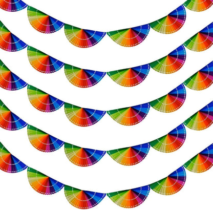 Multicolor Fiesta Paper Fan Banner