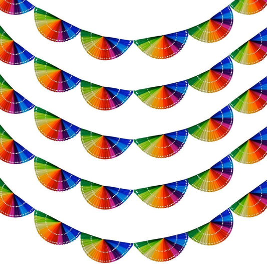 Multicolor Fiesta Paper Fan Banner