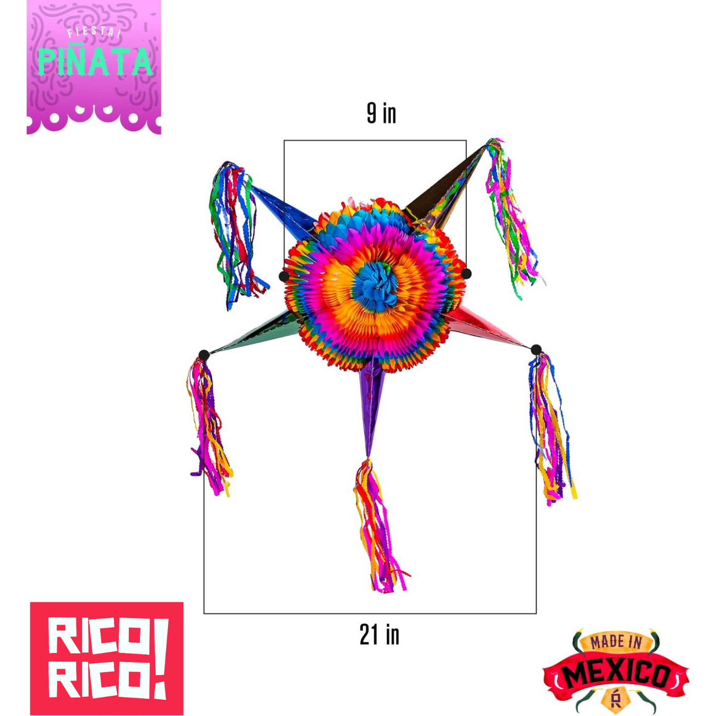 Handmade Mexican Star Pinata Decoration