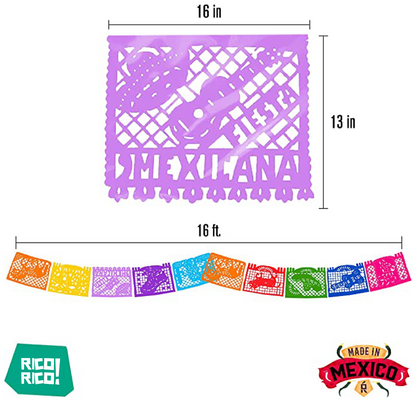 Papel Picado Mariachi Mexican Plastic Banner