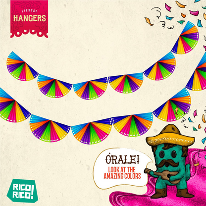 Multicolor Fiesta Paper Fan Banner