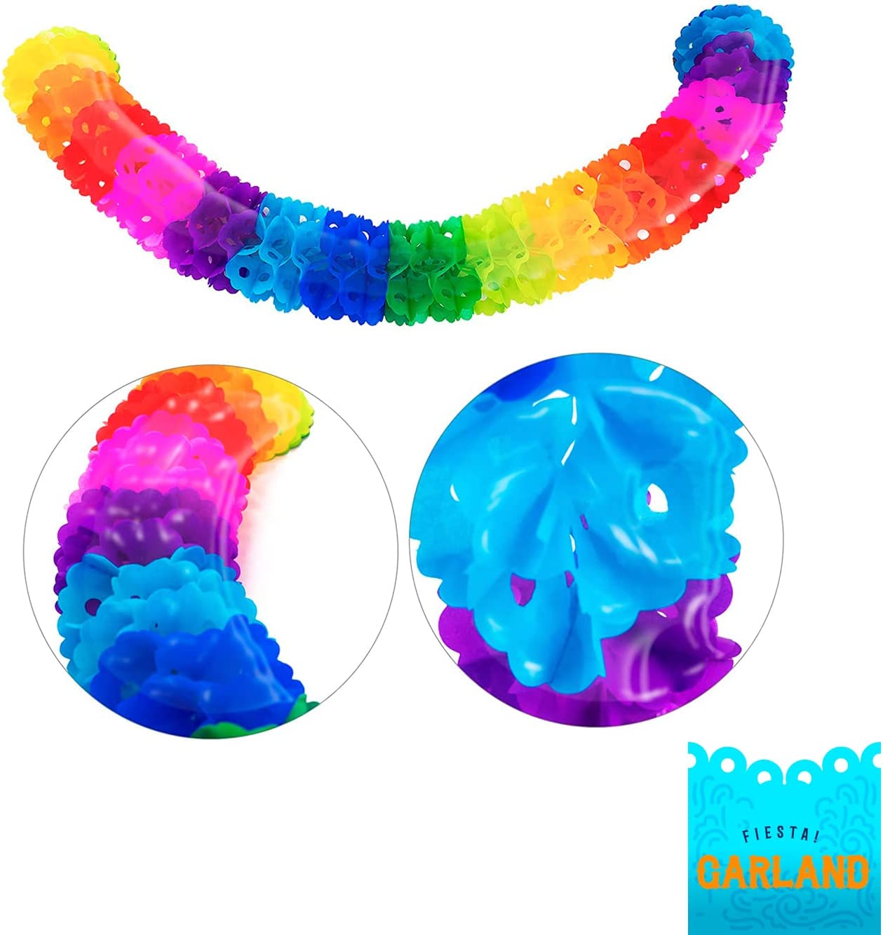 Rainbow Garland Mexican Party Decorations