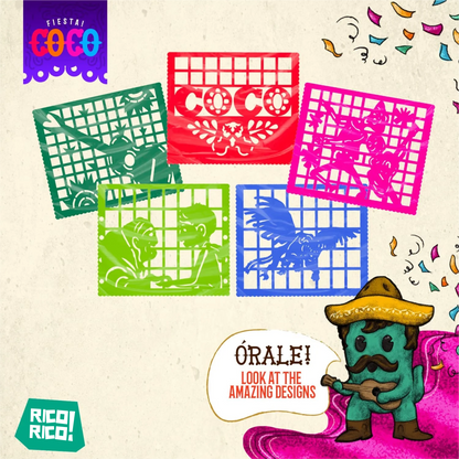 Coco Party, Plastic Papel Picado Banner