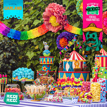 Rainbow Garland Mexican Party Decorations