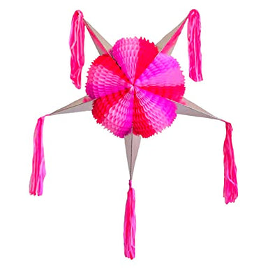 Handmade Mexican Star Piñata, Pink color - Ole Rico